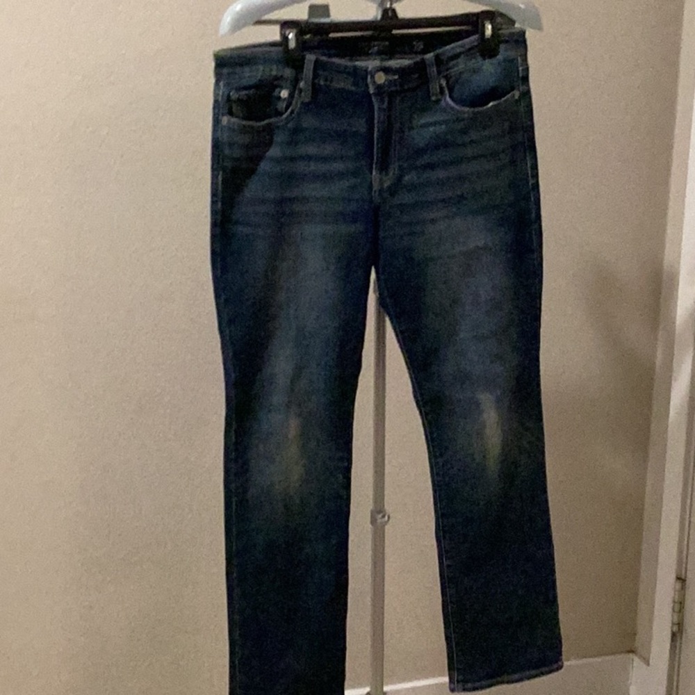 Lucky brand straight cut distressed jeans